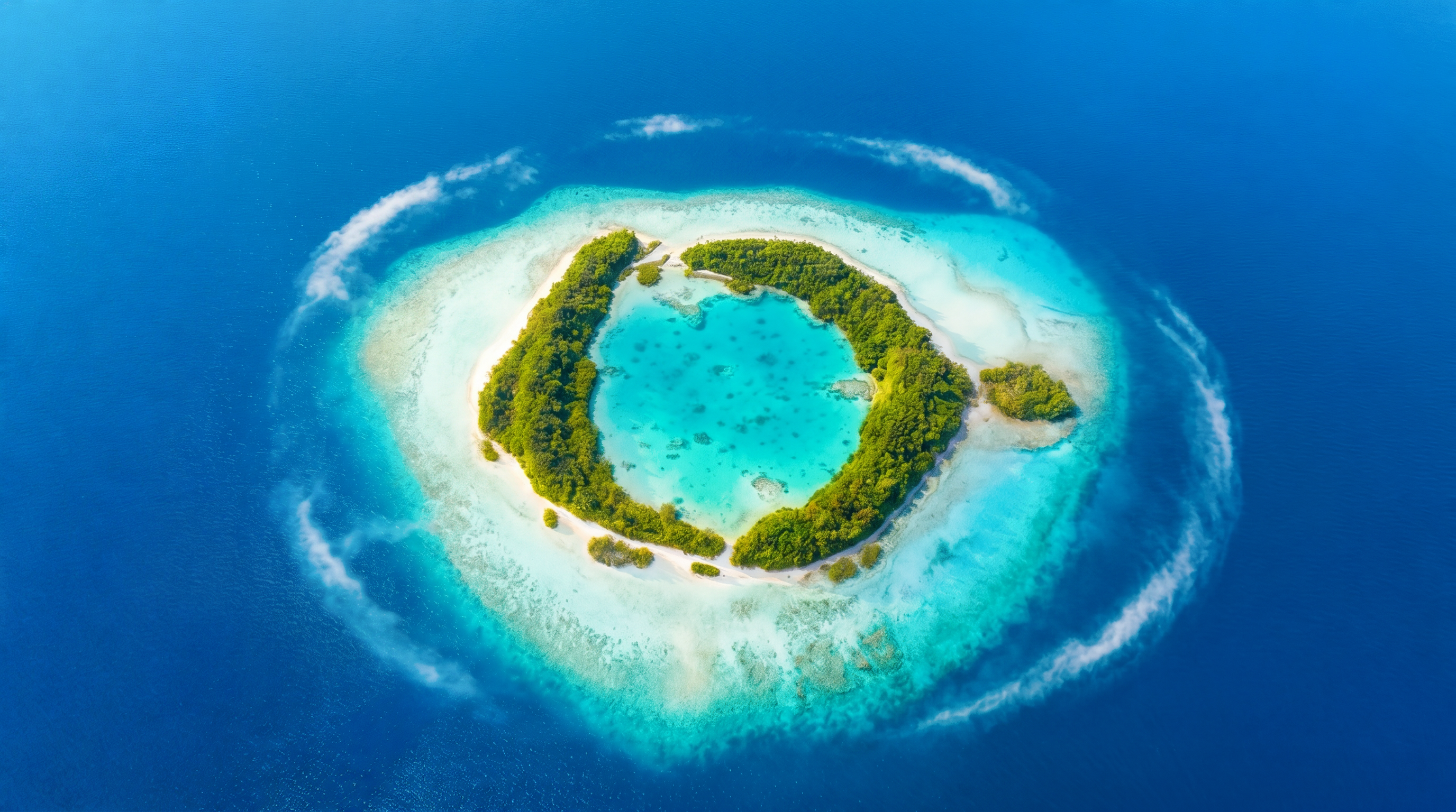 Atoll aerial view